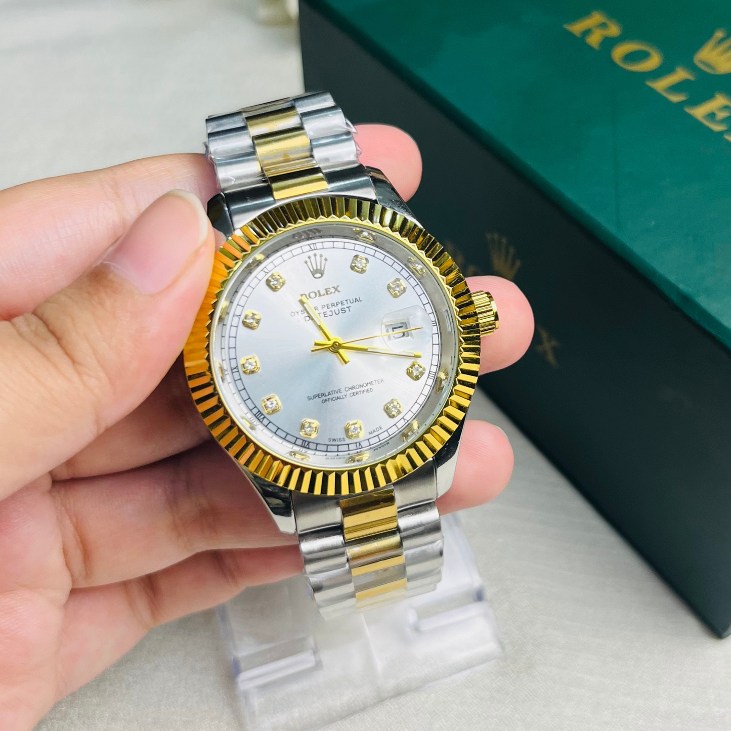 Rolex watch Silver Stone Model Dial