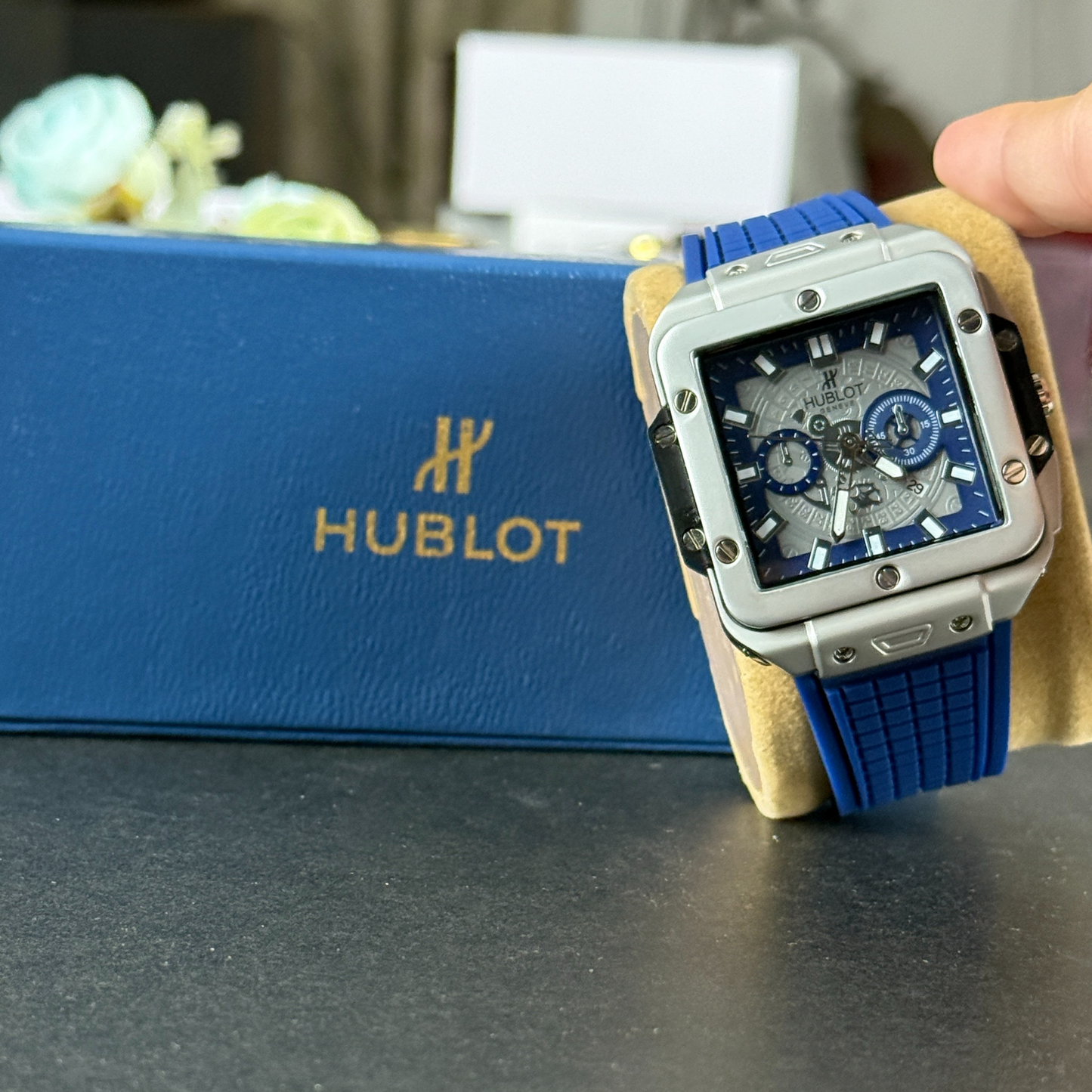 Hublot Square Bang Unico Titanium Blue 42MM