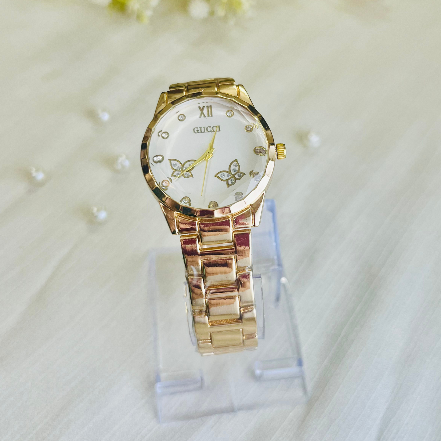 Gucci butterfly Golden Dial