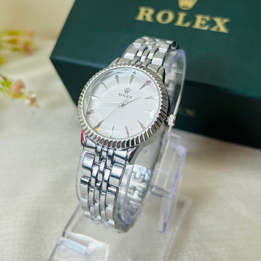 Rolex Silver ladies watch