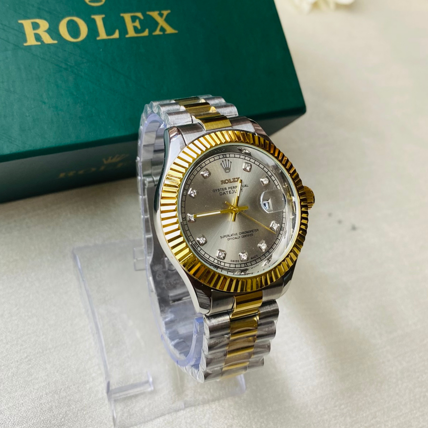 Rolex watch Silver Stone Model Dial