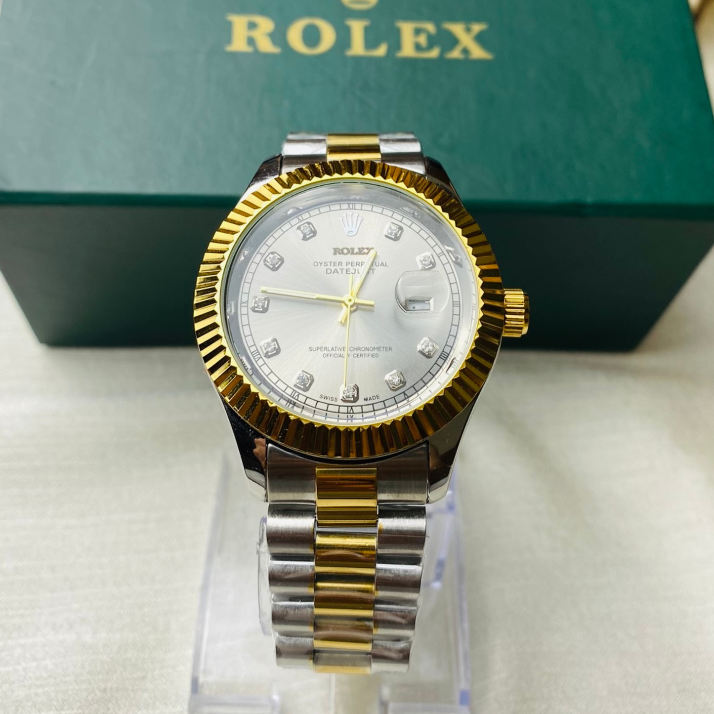 Rolex watch Silver Stone Model Dial
