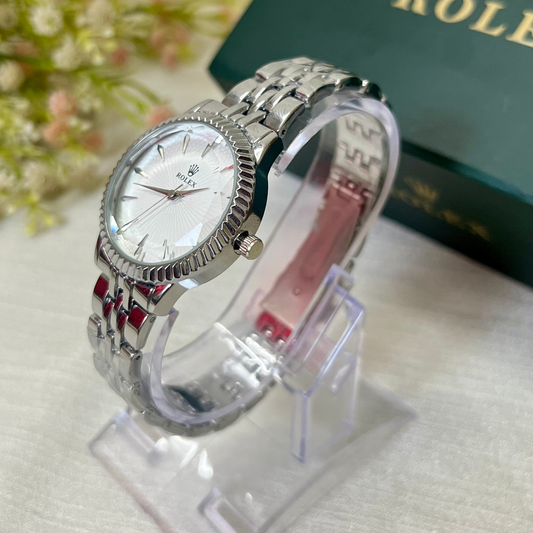 Rolex Silver ladies watch