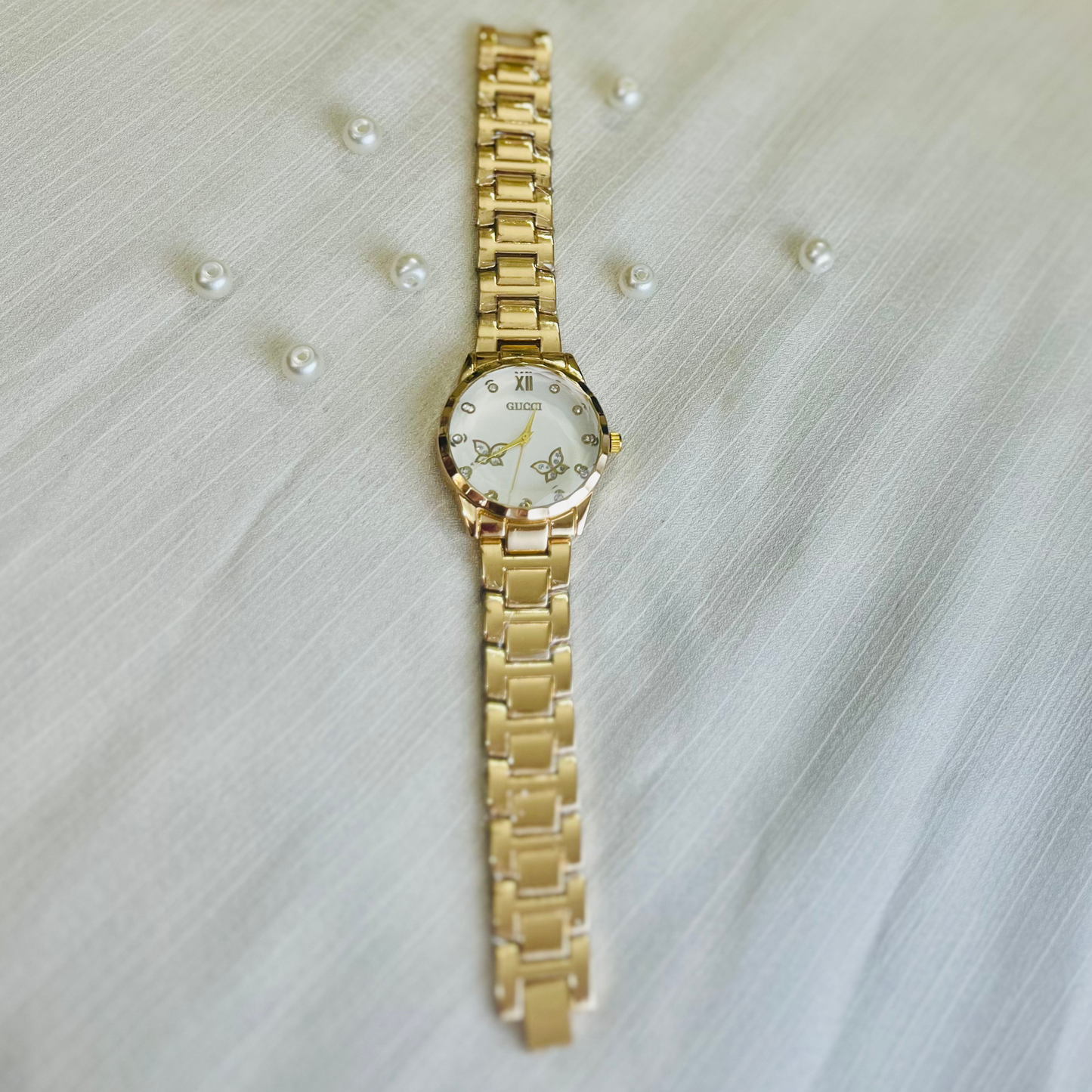 Gucci butterfly Golden Dial