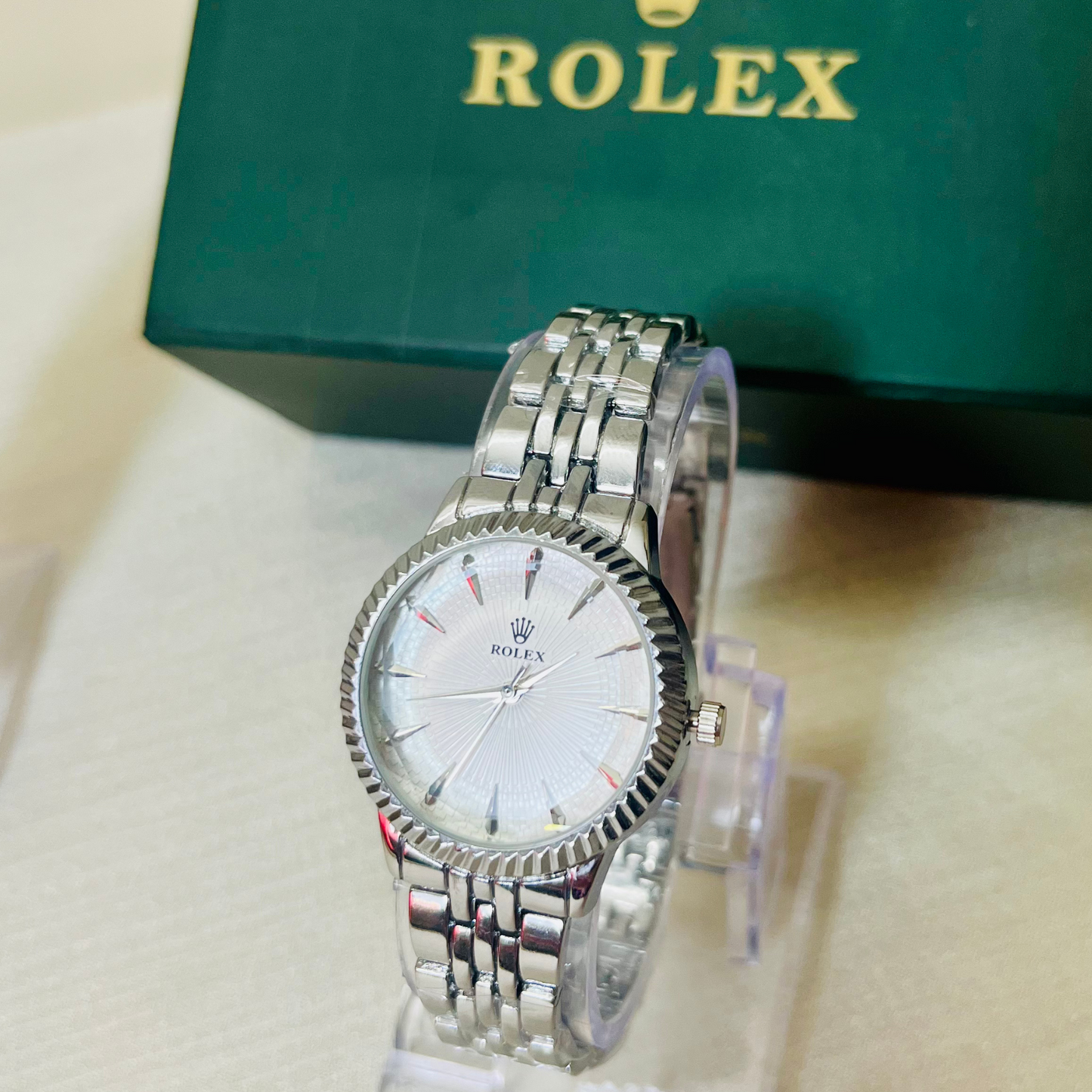 Rolex Silver ladies watch
