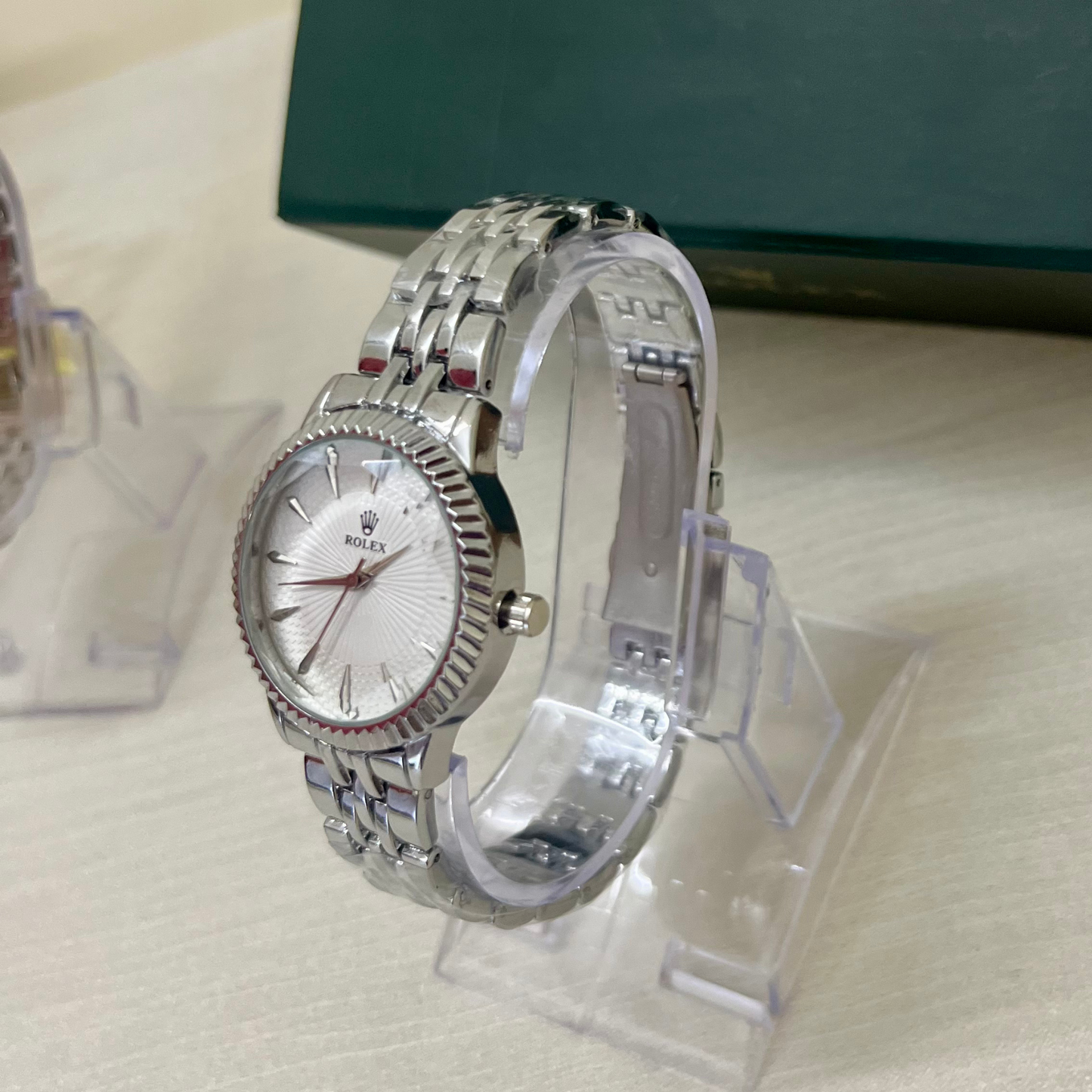 Rolex Silver ladies watch