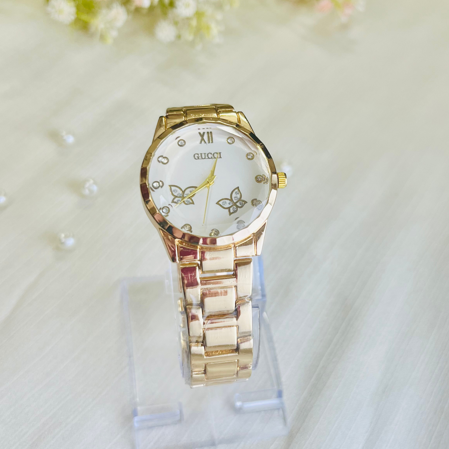 Gucci butterfly Golden Dial