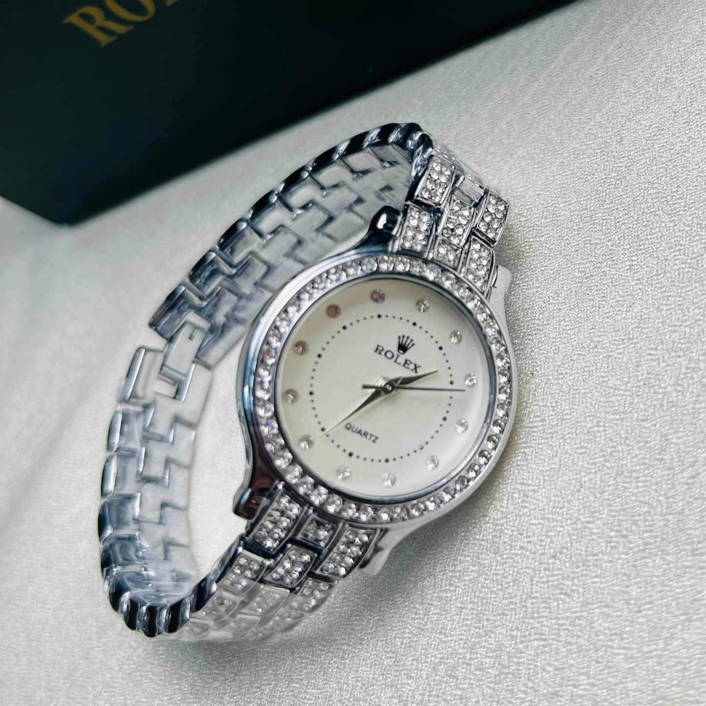 Rolex Women Chain Wrist Watch
