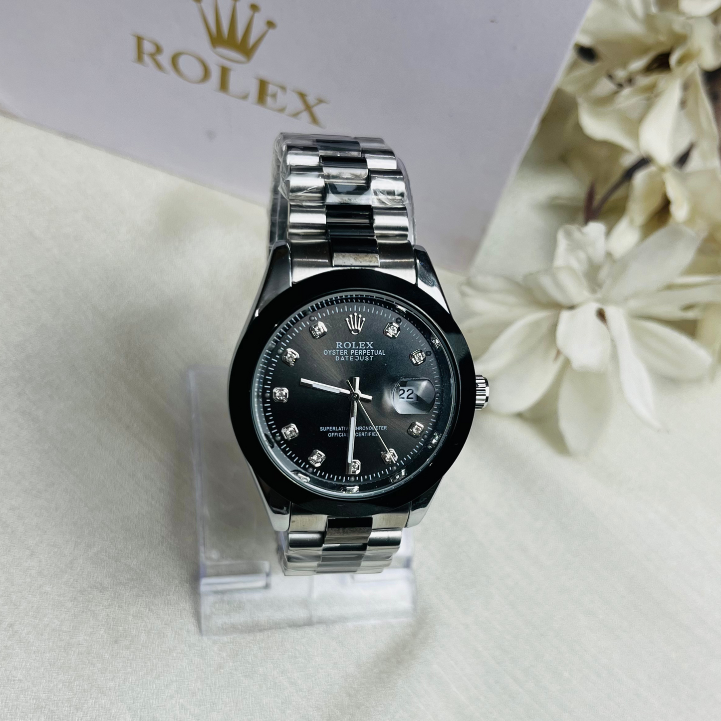 Rolex Two Tone Stone Model Dial (Black)
